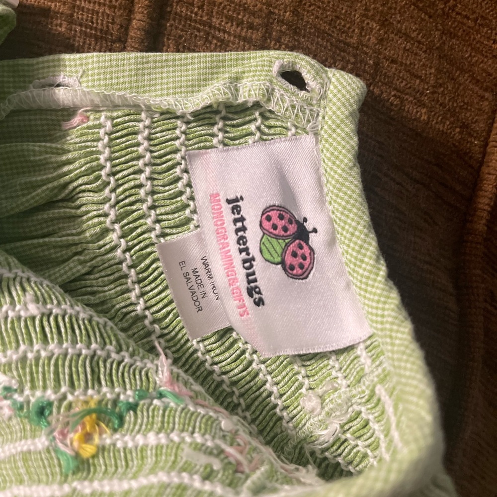 Girls cross smocked dress